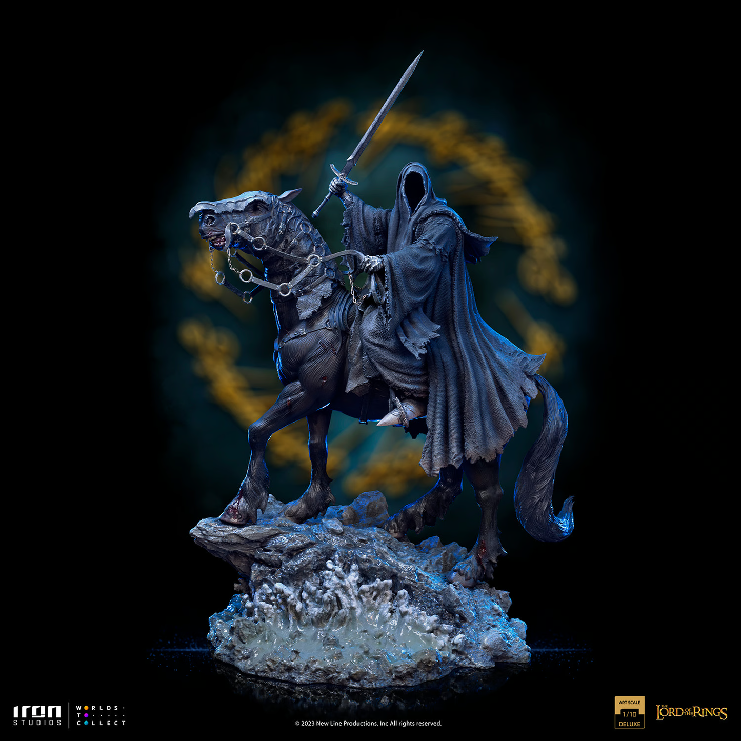 Nazgûl auf Pferd Deluxe Die Herr der Ringe Art Scale Statue