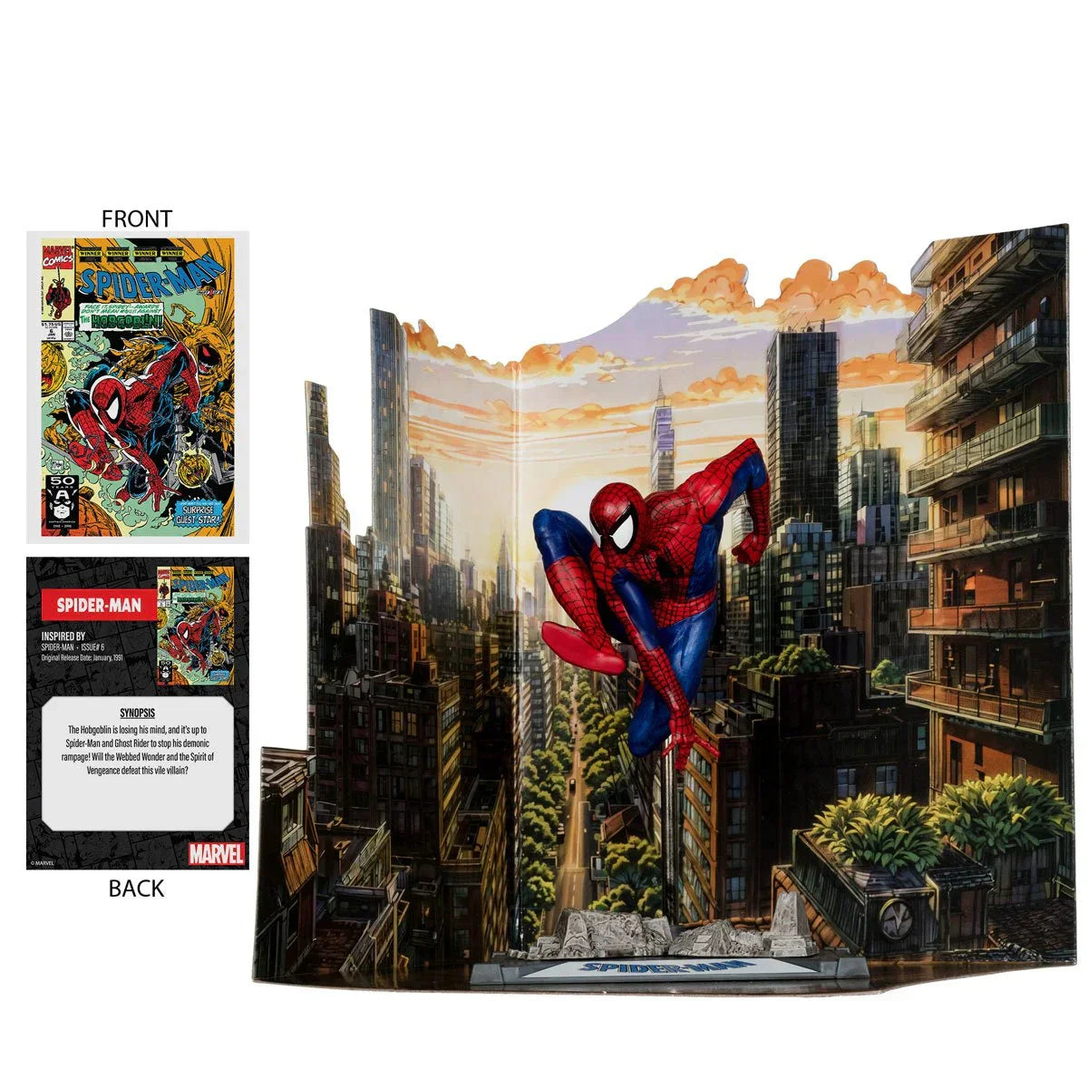 Spider-Man #6 1:10 Maßstab Posed Figur mit Szene