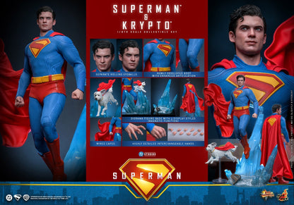 Superman (2025) & Krypto Sixth Scale Figure Set von Hot Toys