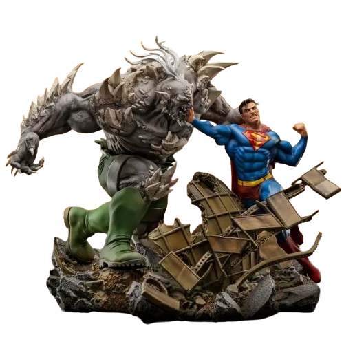 SUPERMAN GEGEN DOOMSDAY 1:10 Maßstab Statue von Iron Studios CCXP Exklusiv