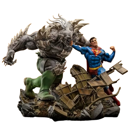 SUPERMAN GEGEN DOOMSDAY 1:10 Maßstab Statue von Iron Studios CCXP Exklusiv