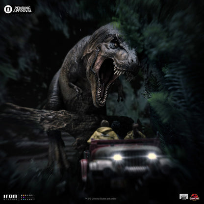 T-Rex Verfolgung (Jurassic Park) Demi Art Scale 1/20 Statue von Iron Studios