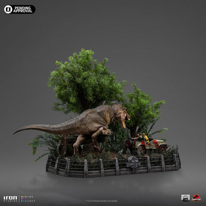 T-Rex Verfolgung (Jurassic Park) Demi Art Scale 1/20 Statue von Iron Studios