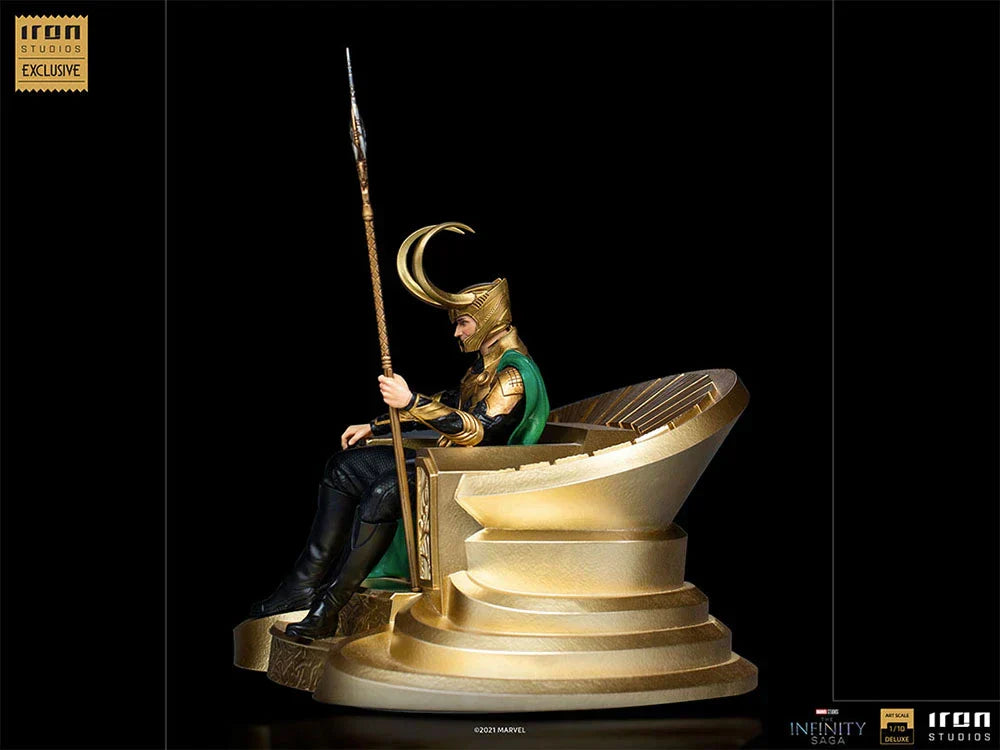 Loki auf Thron 1/10 Kunstskala CCXP exklusiv von Iron Studios