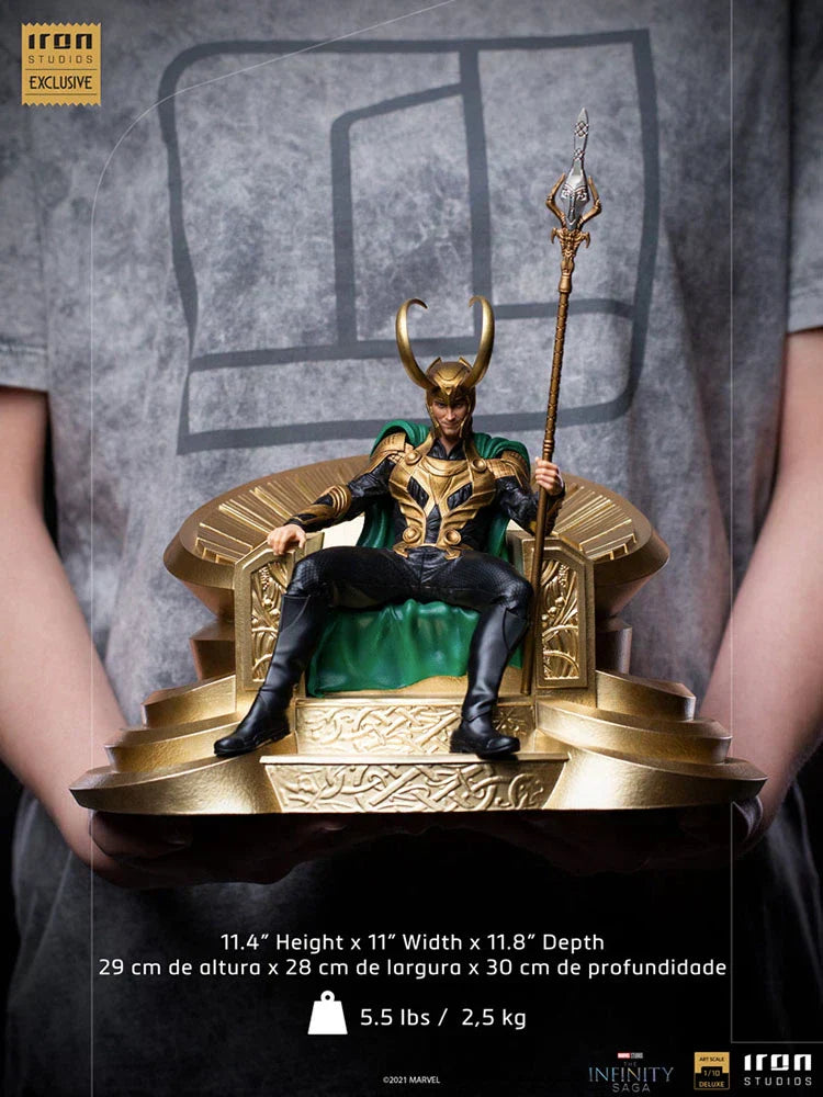 Loki auf Thron 1/10 Kunstskala CCXP exklusiv von Iron Studios