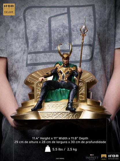 Loki auf Thron 1/10 Kunstskala CCXP exklusiv von Iron Studios