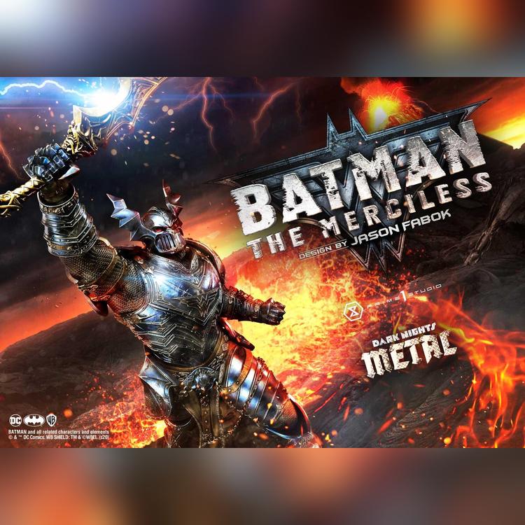 Die erbarmungslosen Dunklen Ritter Metallstatue von Prime 1 Studio