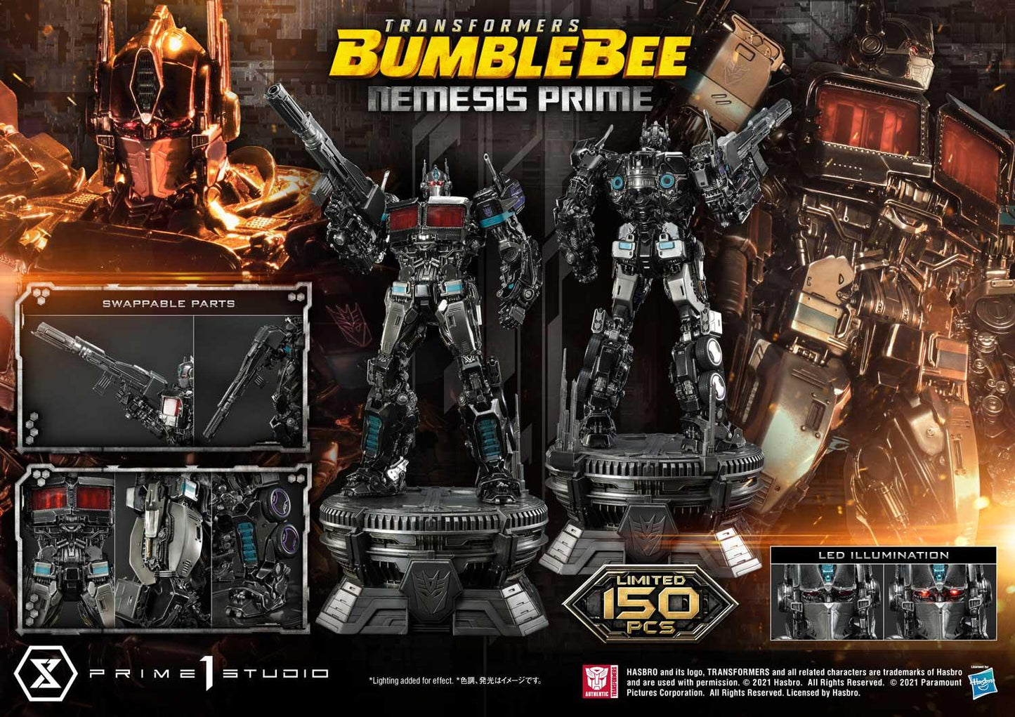 Nemesis Prime Bumblebee Film Statue von Prime 1 Studio