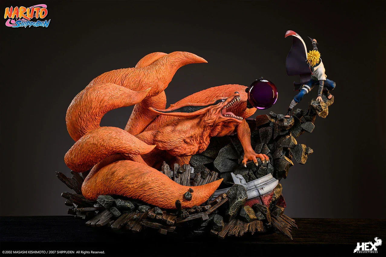 NAMIKAZE MINATO VS KURAMA Statuen von HEX Collectibles