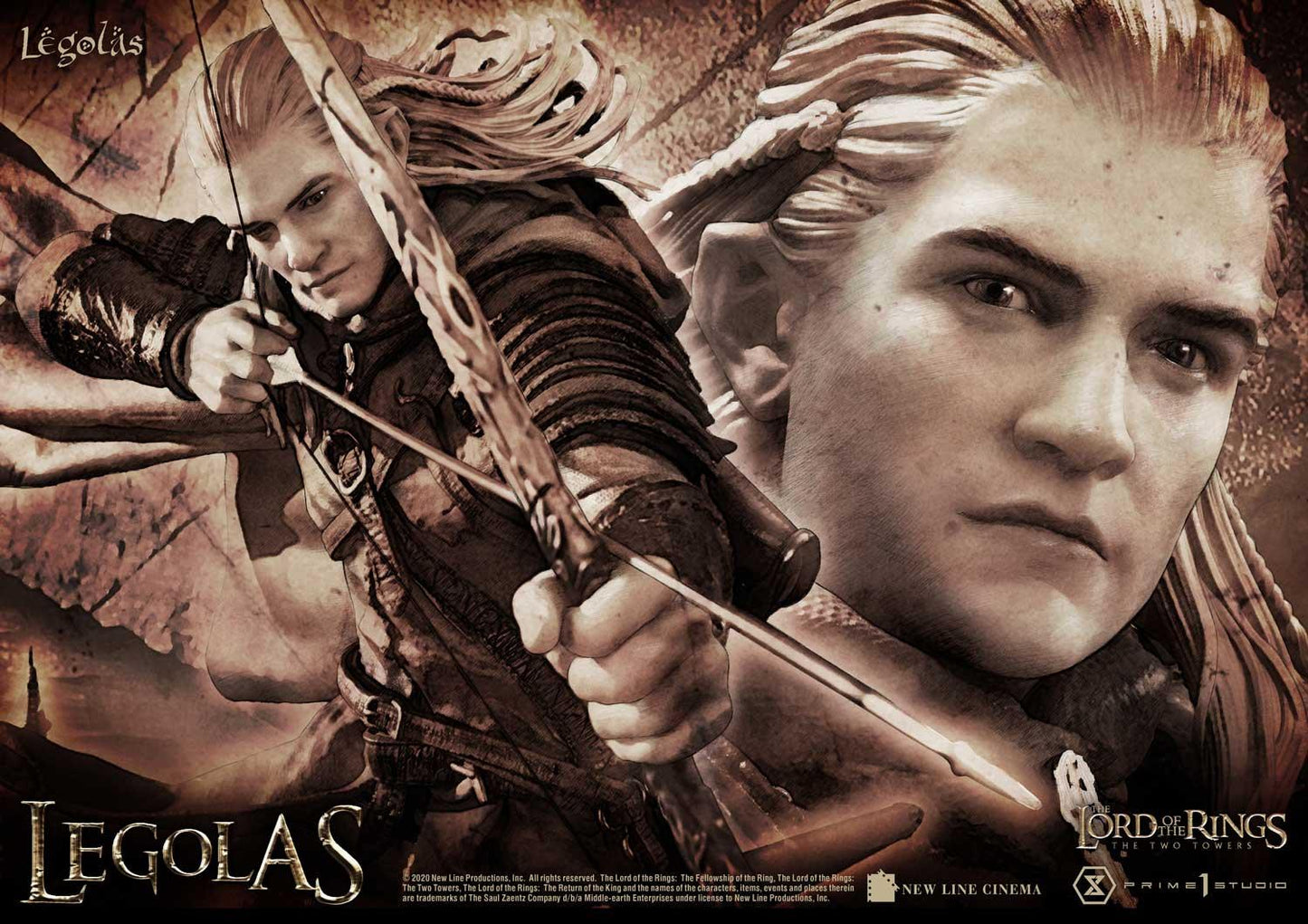 Der Herr der Ringe: Die Zwei Türme (Film) Legolas Statue von Prime1 Studios