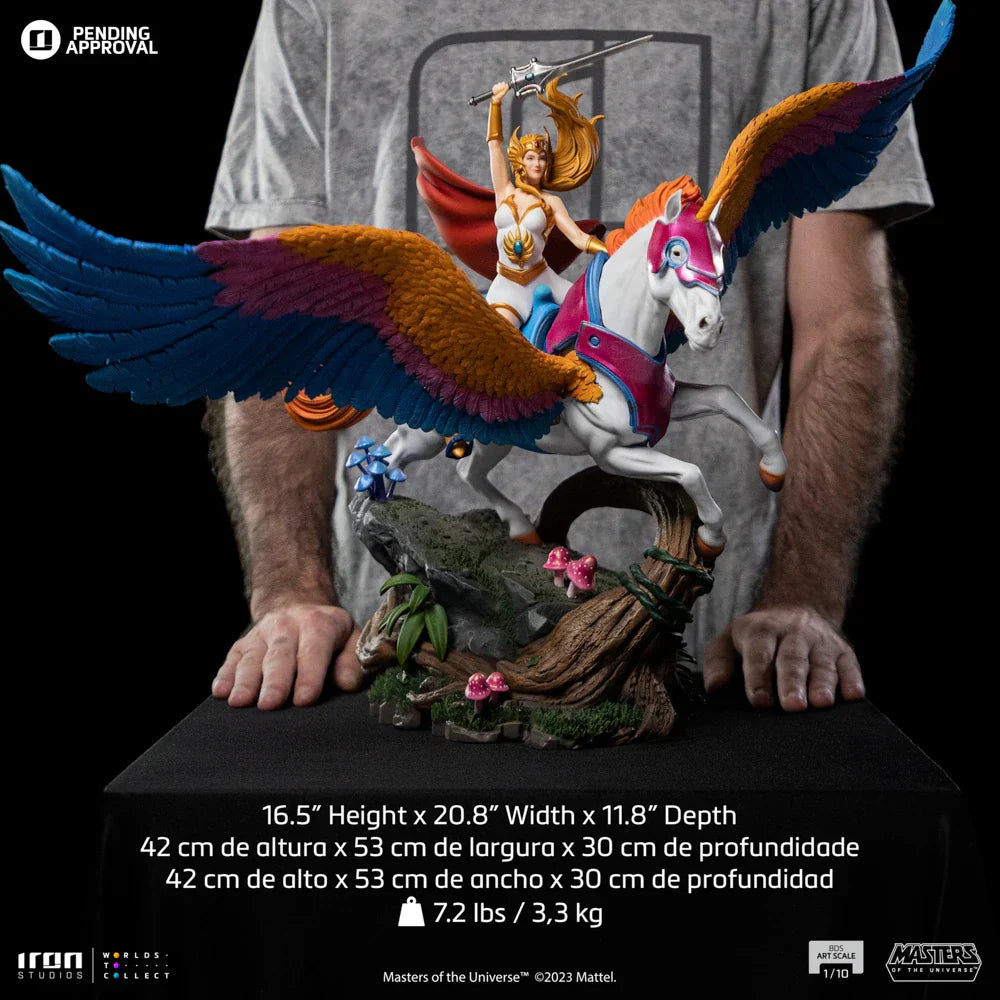SHE-RA UND SWIFT WIND DELUXE 1:10 Maßstab Statue von Iron Studios