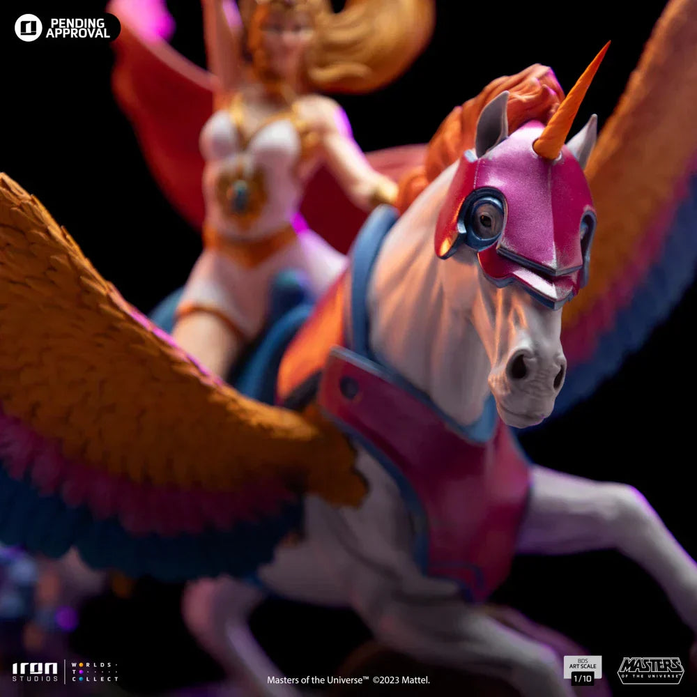 SHE-RA UND SWIFT WIND DELUXE 1:10 Maßstab Statue von Iron Studios