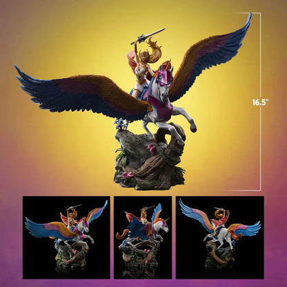 SHE-RA UND SWIFT WIND DELUXE 1:10 Maßstab Statue von Iron Studios