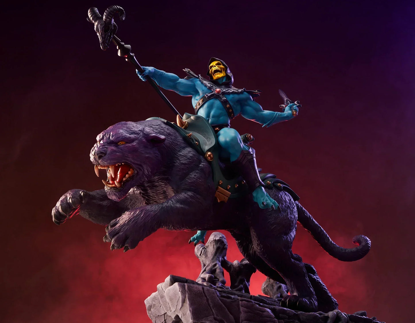 Skeletor & Panthor Classic Deluxe Statue von Tweeterhead