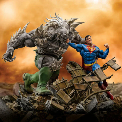 SUPERMAN GEGEN DOOMSDAY 1:10 Maßstab Statue von Iron Studios CCXP Exklusiv