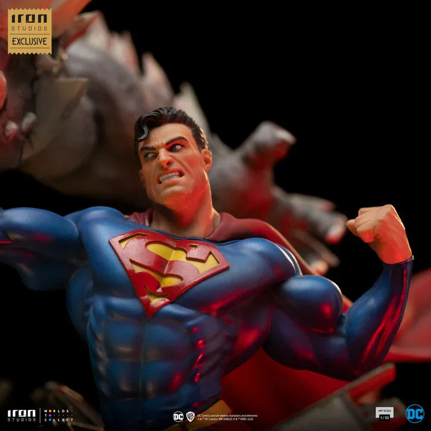 SUPERMAN GEGEN DOOMSDAY 1:10 Maßstab Statue von Iron Studios CCXP Exklusiv