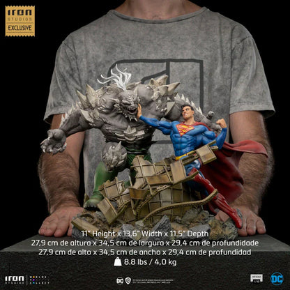 SUPERMAN GEGEN DOOMSDAY 1:10 Maßstab Statue von Iron Studios CCXP Exklusiv