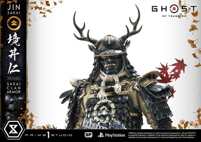 Ghost of Tsushima Jin Sakai Die Ghost Sakai Clan Rüstungsstatue von Prime1 Studio