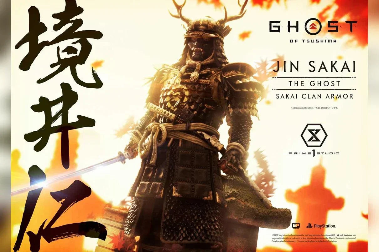 Ghost of Tsushima Jin Sakai Die Ghost Sakai Clan Rüstungsstatue von Prime1 Studio