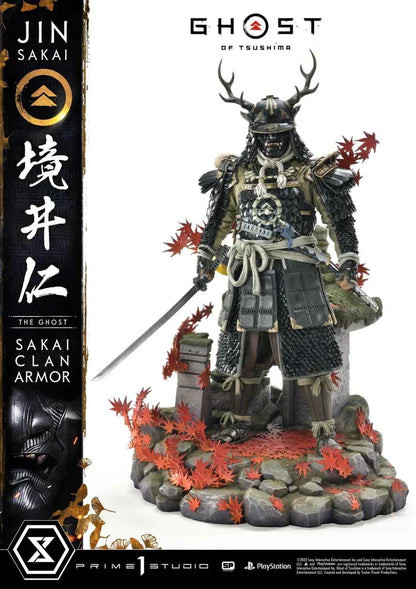Ghost of Tsushima Jin Sakai Die Ghost Sakai Clan Rüstungsstatue von Prime1 Studio